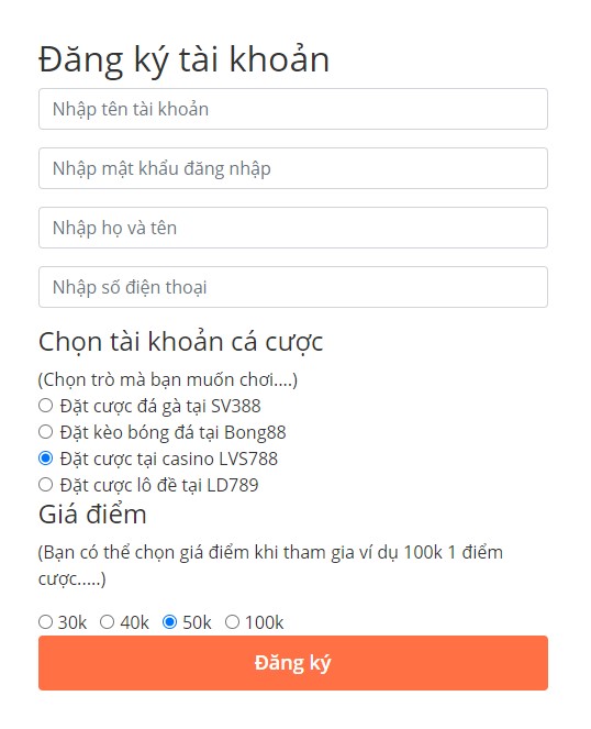 Đăng ký tài khoản đại lý bong88mobi.bet